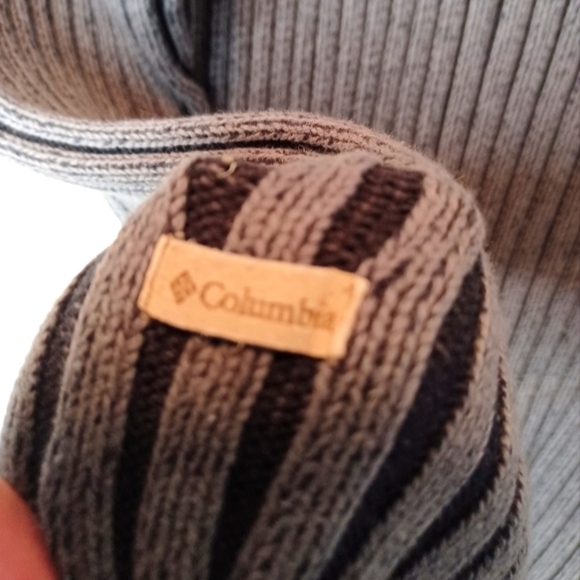 COLUMBIA Men's Textured Vertical Striped 100% Cotton Sweater - Picture 5 of 7